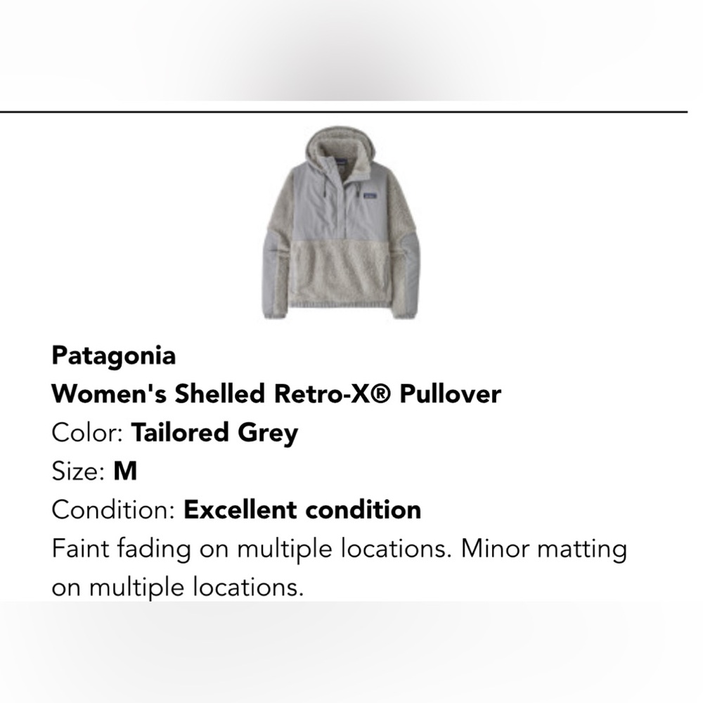 Patagonia Women's Tailored Grey Retro-X Pullover